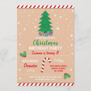Invitación Feliz Navidad cumpleaños Navidad Navidad Navidad N