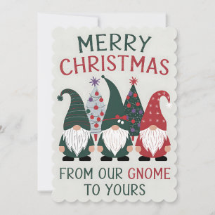 Invitación Feliz Navidad De Nuestro Gnomo Al Tuyo Xmas