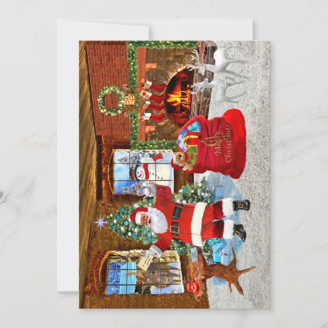 Invitación Feliz Navidad de parte de Santa (Anverso)