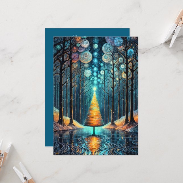 Invitación Feliz Navidad desde el nombre de la familia person (Anverso/Reverso In Situ)