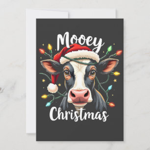 Invitación Feliz Navidad Divertida Vaca Amantes De Ganado