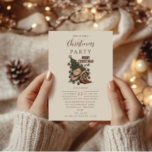 Invitación Feliz Navidad en el Oeste