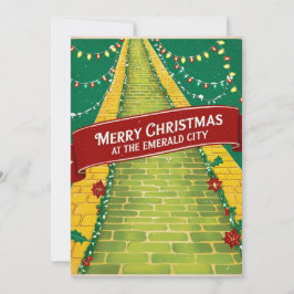 Invitación Feliz Navidad en la ciudad esmeralda