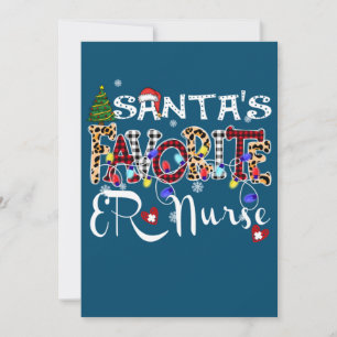 Invitación Feliz Navidad Enfermera de Urgencias Favorita de S