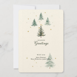 Invitación Feliz Navidad Farmhouse Winter Holiday Card.