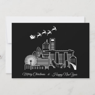 Invitación Feliz Navidad Feliz Año Nuevo Singapur