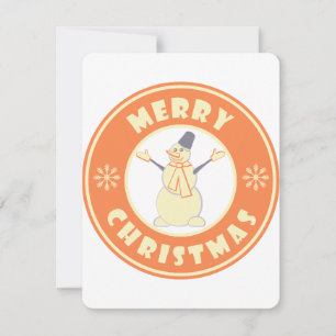 Invitación Feliz Navidad feliz estilo de café famoso de nieve