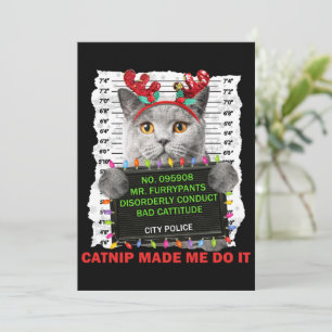Invitación Feliz Navidad Feo Con Catnip Para Mamá Gato Papá G