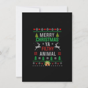 Invitación Feliz Navidad Filthy Ya Shirny Gracioso Navidad