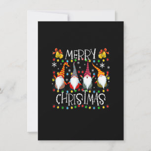 Invitación Feliz Navidad Gnome Shirt Mating Family Group