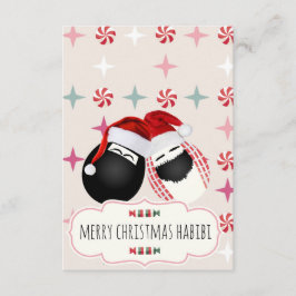 Invitación Feliz Navidad HABIBI Sr. Sra. Egg Card
