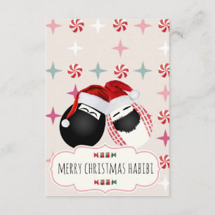 Invitación Feliz Navidad HABIBI Sr. Sra. Egg Card