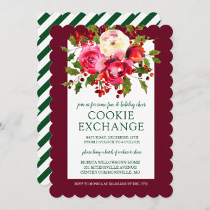 Invitación Feliz Navidad   Holiday Cookie Exchange