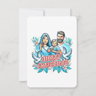 Invitación Feliz Navidad - La Sagrada Familia - Natividad
