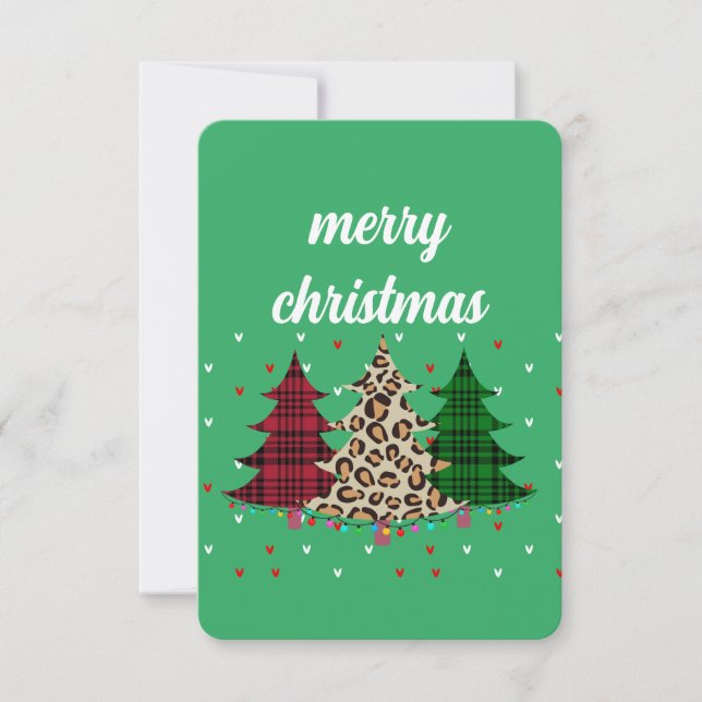 Invitación Feliz Navidad Moderna y Elegante (Anverso)