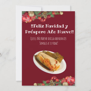 Invitación Feliz Navidad Navidades al Comelón de Tamales