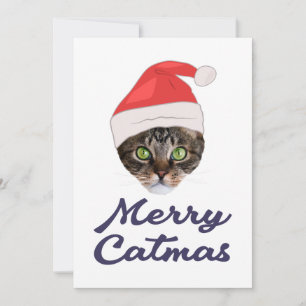 Invitación Feliz Navidad, Navidades sombrero de gato