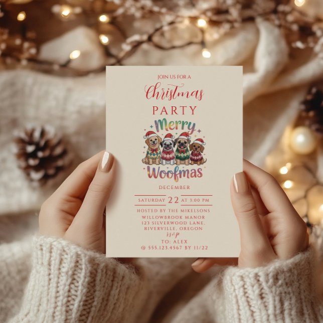 Invitación Feliz Navidad Perro (Subido por el creador)