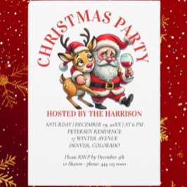 Invitación Feliz Navidad Saludos Santa