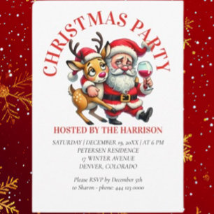 Invitación Feliz Navidad Saludos Santa