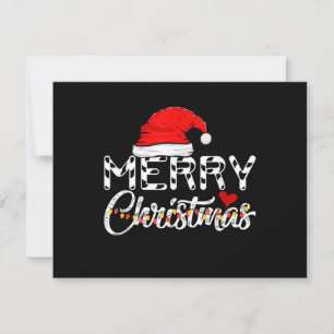 Invitación Feliz Navidad Santa Claus Divertida Familia
