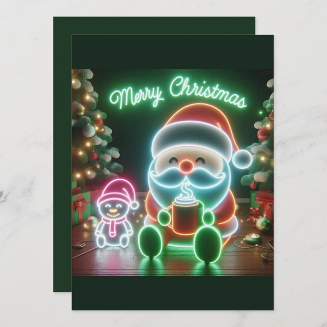 Invitación Feliz Navidad Santa Teddy (Anverso / Reverso)