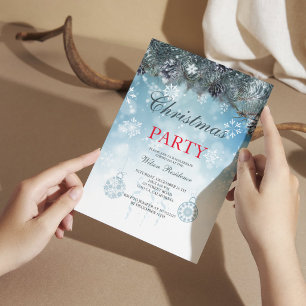 Invitación Feliz Navidad   Tipografía Roja