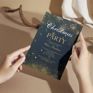 Invitación Feliz Navidad Tipografía Roja