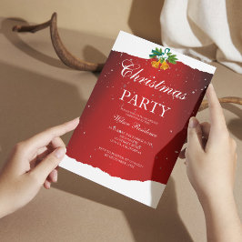 Invitación Feliz Navidad | Tipografía Roja