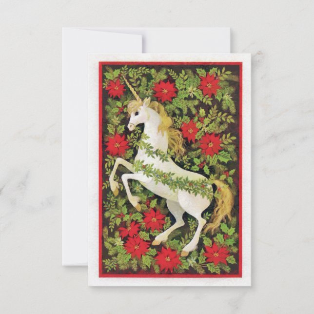 Invitación Feliz Navidad Unicornio (Anverso)