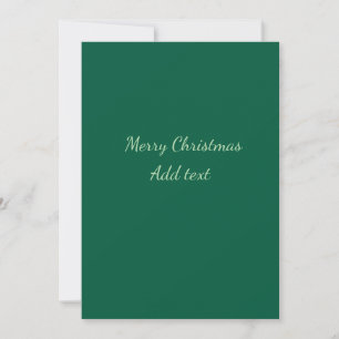 Invitación Feliz Navidad verde plano fondo solo vacaciones