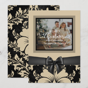 Invitación Feliz Navidad y felices fiestas, foto personalizad