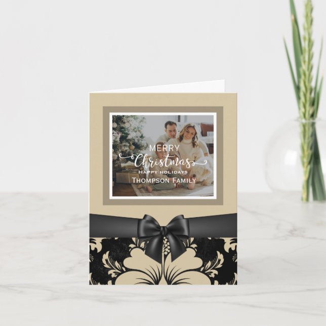 Invitación Feliz Navidad y felices fiestas foto personalizada (Anverso)