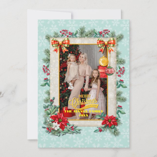 Invitación Feliz Navidad y Feliz Año Nuevo por amor (Anverso)