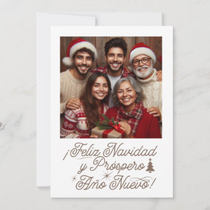 Invitación Feliz Navidad y inminente año nuevo con foto
