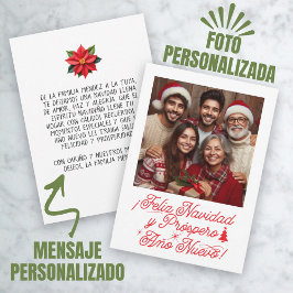 Invitación Feliz Navidad y inminente año nuevo con foto
