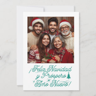 Invitación Feliz Navidad y Próspero Año Nuevo con Foto