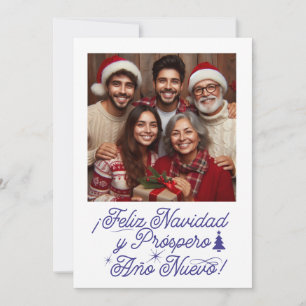 Invitación Feliz Navidad y Próspero Año Nuevo con Foto