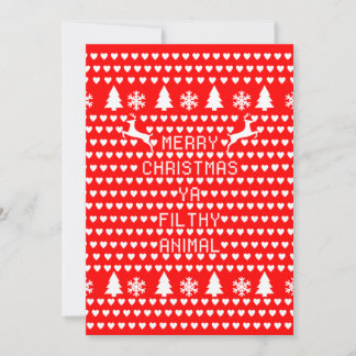 Invitación Feliz Navidad Ya Animal Sucio Geek Navidad