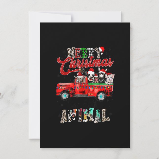Invitación Feliz Navidad Ya Filthy Farm Truck Navidades Ani (Anverso)