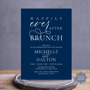 Invitación Feliz Nunca Después De Brunch Hermoso Boda Post