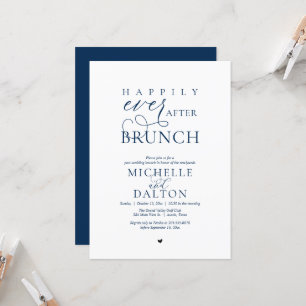 Invitación Feliz Nunca Después De Brunch Hermoso Boda Post