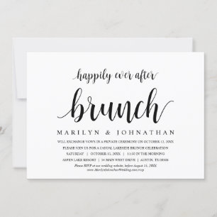 Invitación Feliz Nunca Después De La Cena De Boda Elopement B