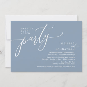 Invitación Feliz Nunca Después De La Cena De Boda Elopement F