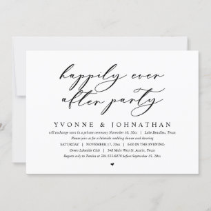 Invitación Feliz Nunca Después De La Cena De Boda Elopement F