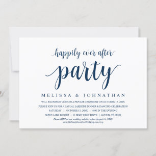 Invitación Feliz Nunca Después De La Cena De Boda Elopement F