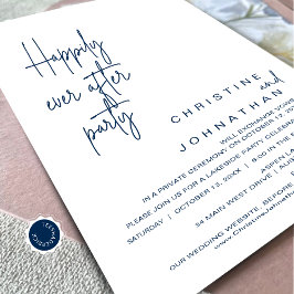 Invitación Feliz Nunca Después De La Cena De Boda Elopement F