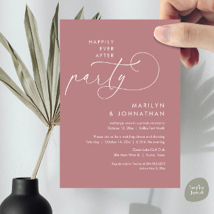 Invitación Feliz Nunca Después De La Cena De Boda Elopement F