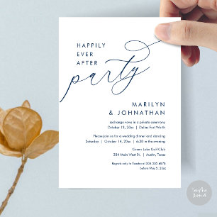 Invitación Feliz Nunca Después De La Cena De Boda Elopement F