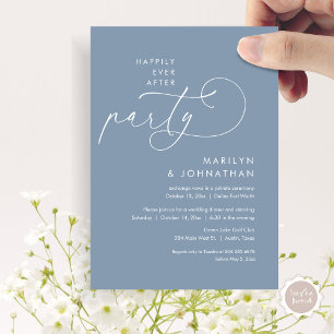 Invitación Feliz Nunca Después De La Cena De Boda Elopement F